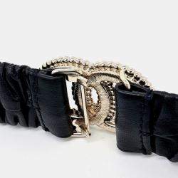 Pre Owned Chanel Pearl logo banding belt
