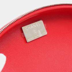Pre Owned Chanel Coco Neige Red Sunglasses Holder Wristlet