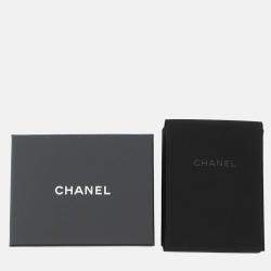 Pre Owned Chanel Cc Logo Faux Pearl Necklace Silver Metal Faux Pearl Rhinestone
