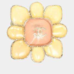Pre Owned Chanel Gripoix CC Brooch