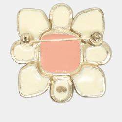 Pre Owned Chanel Gripoix CC Brooch