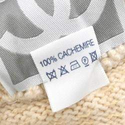Pre Owned Chanel Gloves Sport Line White Cashmere