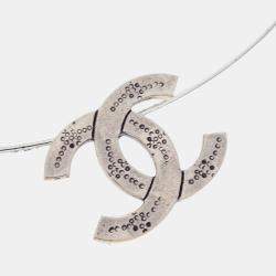 Pre Owned Chanel CC Necklace Pendant Silver