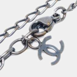 Pre Owned Chanel Mademoiselle Chain Pendant Necklace Silver