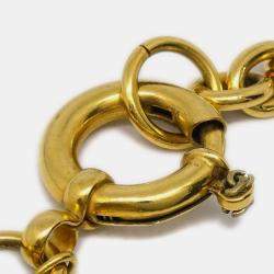 Pre Owned Chanel Gold Medallion Chain Pendant Necklace