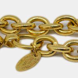 Pre Owned Chanel Gold Medallion Chain Pendant Necklace