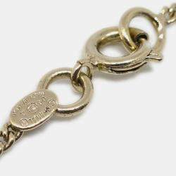 Pre Owned Chanel Gold Mini CC Pendant Necklace Rhinestone