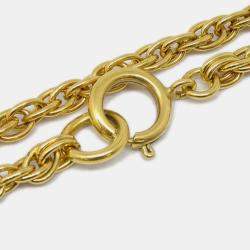 Pre Owned Chanel Bag Chain Pendant Necklace Gold