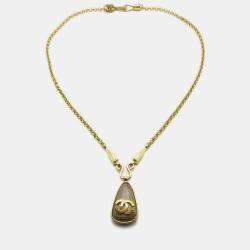 Pre Owned Chanel Gold Chain Pendant Necklace