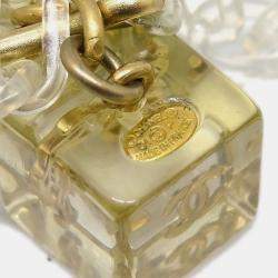 Pre Owned Chanel CC Pendant Necklace Yellow