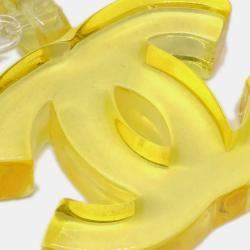 Pre Owned Chanel CC Pendant Necklace Yellow