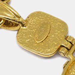 Pre Owned Chanel Gripoix Gold Chain Pendant Necklace