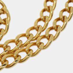 Pre Owned Chanel Turnlock Gold Chain Necklace