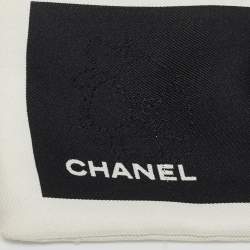 Pre Owned Chanel Black Silk Bow Scrunchie