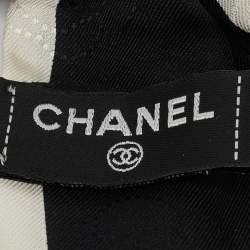 Pre Owned Chanel Black Silk Bow Scrunchie