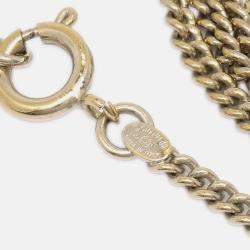 مملوكة مسبقًا Chanel Heart Chain Pendant Necklace Gold