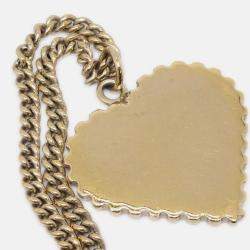 مملوكة مسبقًا Chanel Heart Chain Pendant Necklace Gold