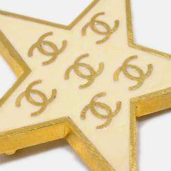 Pre Owned دبوس بروش شانيل نجمة أبيض