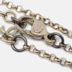 Pre Owned Chanel Gold Chain Pendant Necklace Rhinestone