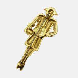 Pre Owned Chanel Mademoiselle Brooch Gold
