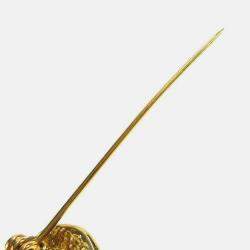 Pre Owned Chanel Flower Brooch Pin Gold