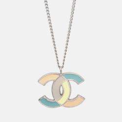 Pre Owned Chanel CC Chain Necklace Silver