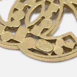Pre Owned Chanel CC  Rhinestone Gold Plated Chain Pendant Necklace