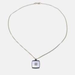Pre Owned Chanel Rhinestone Gold Chain Pendant Necklace