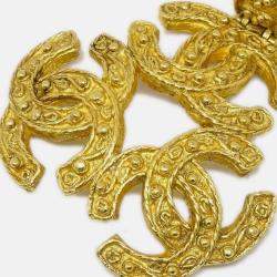 Pre Owned Chanel Triple CC Chain Pendant Necklace Gold