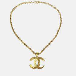 Pre Owned Chanel Gold Chain Pendant Necklace