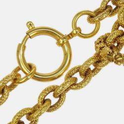 Pre Owned Chanel Medallion Gold Chain Pendant Necklace