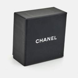 Pre Owned Chanel CC Faux Pearl Crystals Gold Tone Earrings