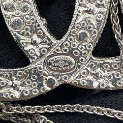 Pre Owned Chanel Brooch Cc Logo Metal Rhinestone Faux Pearl