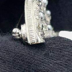 Pre Owned Chanel Brooch Cc Logo Metal Rhinestone Faux Pearl