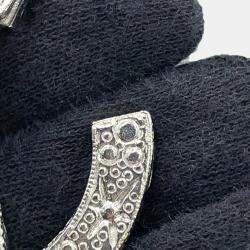 Pre Owned Chanel Brooch Cc Logo Metal Rhinestone Faux Pearl