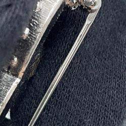 Pre Owned Chanel Brooch Cc Logo Metal Rhinestone