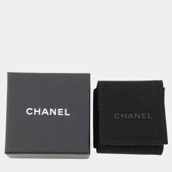 Pre Owned Chanel Cc Logo Heart Earrings Pink Metal