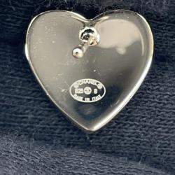 Pre Owned Chanel Cc Logo Heart Earrings Pink Metal