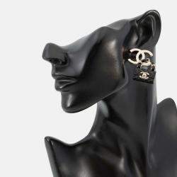 Pre Owned Chanel Matelasse bag Motif Metal Earrings