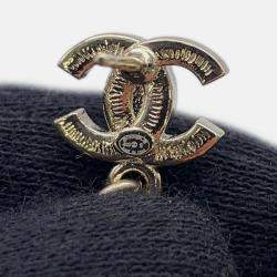 Pre Owned Chanel Perfume Bottle Swing Earrings Metal Rhinestone