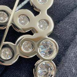 Pre Owned Chanel CC Logo Rhinestone Gold Plated Brooch 