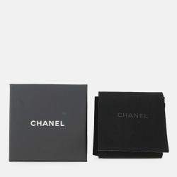 Pre Owned Chanel CC Logo Rhinestone Gold Plated Brooch 