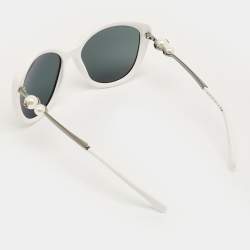 Pre Owned Chanel White/Grey 5338 H CC Pearl Butterfly Sunglasses