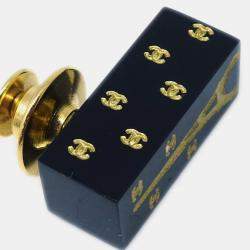 Pre Owned Chanel Brooch Pin Black