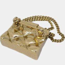 Pre Owned Chanel Bag Brooch Pin Gold