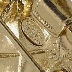 Pre Owned Chanel Bag Brooch Pin Gold