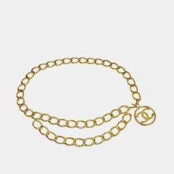 Pre Owned Chanel Gold Medallion Chain Belt