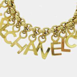 Pre Owned Chanel Turnlock Gold Chain Bracelet