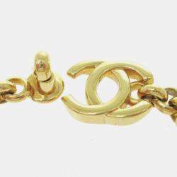 Pre Owned Chanel Turnlock Gold Chain Bracelet