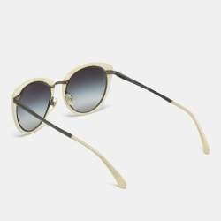 Pre Owned Chanel White/Grey Gradient 4202 Frame Round Sunglasses